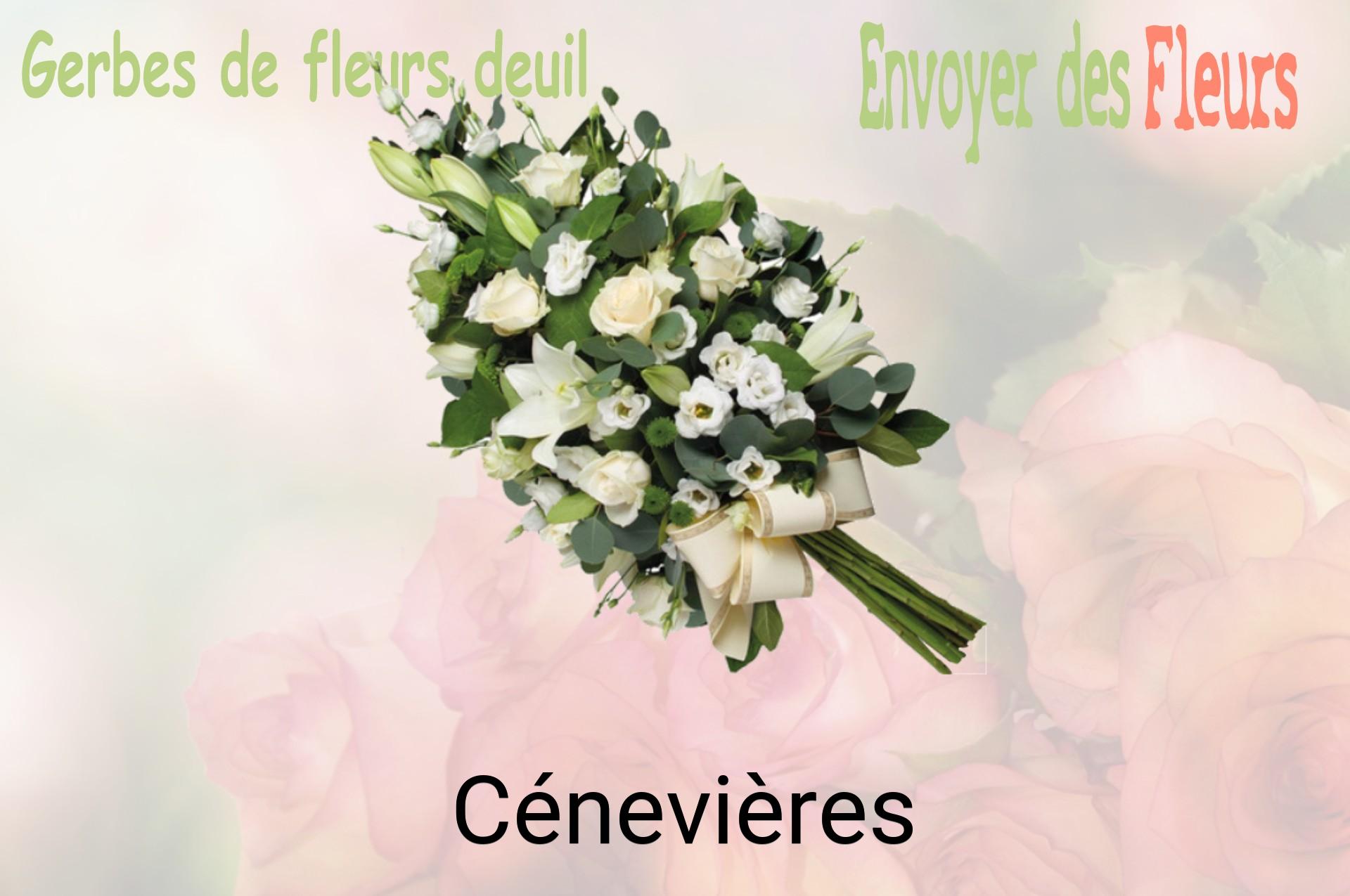 Gerbe de fleurs de deuil livrée à Cénevières